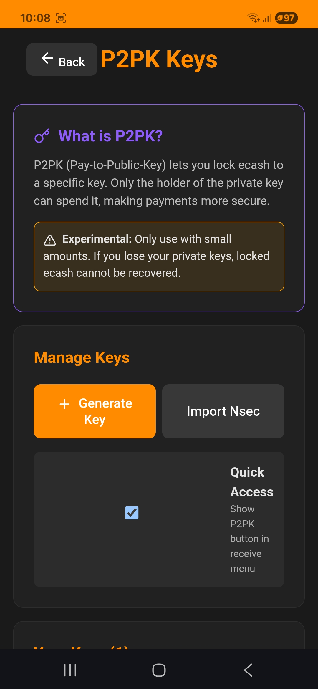 P2PK Locking